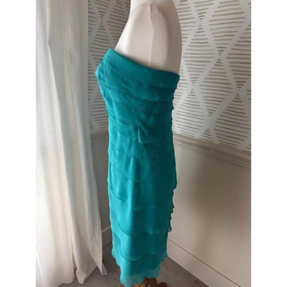 Max And Cleo Women’s Size 6 Medium Bluesail Scalloped Ruffle Party Mini Dress - Picture 2 of 6